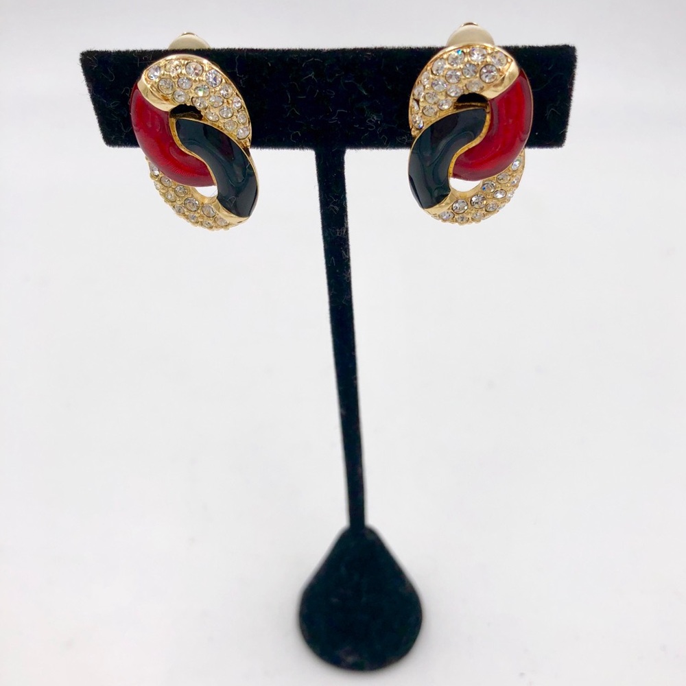 Panetta Signed 14k gold plated clip on earrings